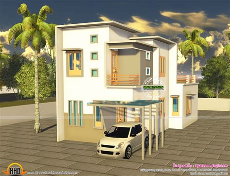 3 Bhk Double Storied House In 1200 Sq Ft Kerala Home Design And Floor