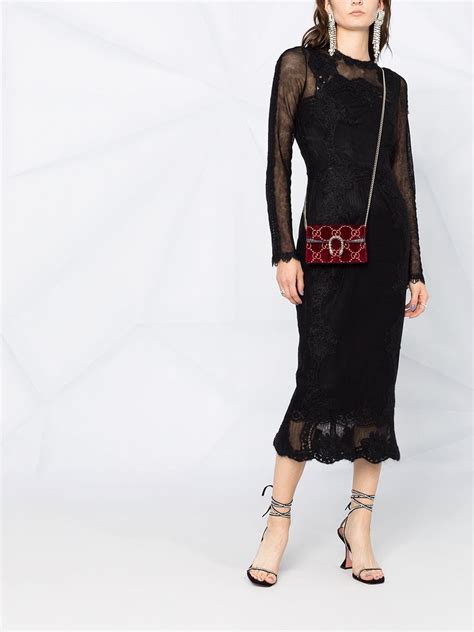 Dolce And Gabbana Embroidered Semi Sheer Mid Length Dress We Select Dresses