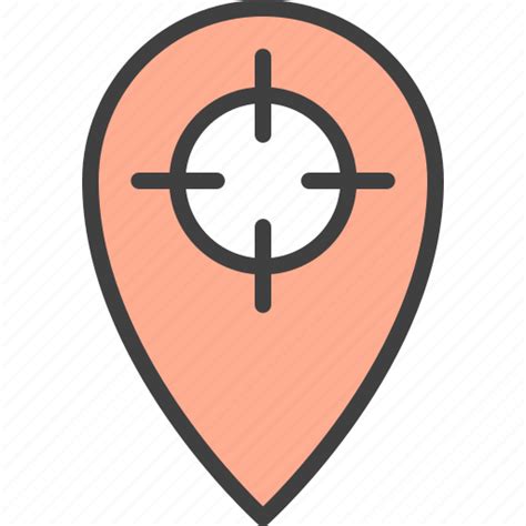 Aim Bullseye Location Map Marker Pin Target Icon