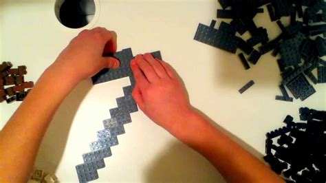 Lego Minecraft Iron Pickaxe Tutorial Youtube