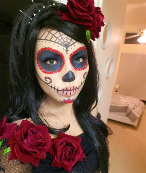Last Day Of The Dead Sugar Skull Halloween Sugar Skull Costume Sugar Skull Makeup Sugar Skull