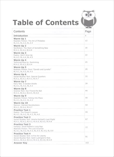 Common Core Reading Warm Ups And Test Practice Grade 4 Newmark