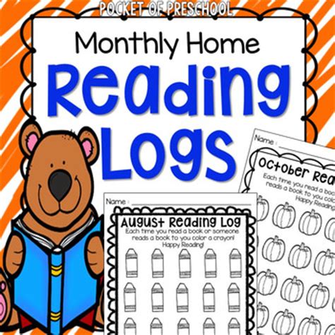 Parent handouts (aka fun homework for preschoolers). Reading Log for Preschool, Pre-K, and Kindergarten by ...