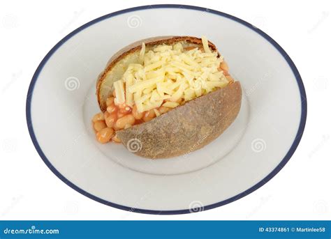 Baked Beans And Cheese Jacket Potato Stock Image Image Of Filled