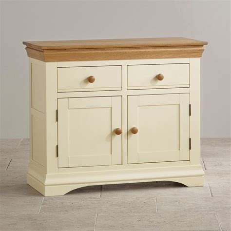 Country Cottage Natural Oak And Painted Small Sideboard Small