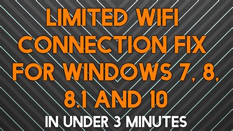 How To Fix Limited Wifi Connection On Windows And January
