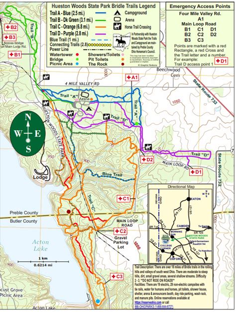 Hueston Woods State Park Campground Map Hueston Woods State Park