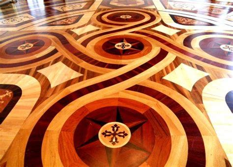 写真部の「凝った模様の美しい寄木細工の床⑥」 床 写真 模様