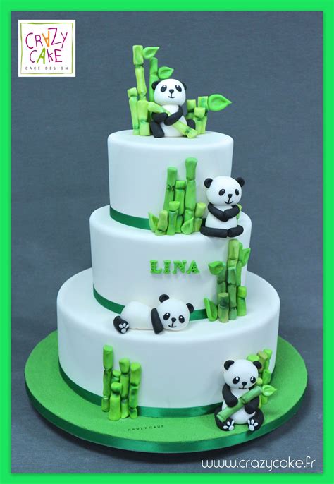 Happy Pandas By Crazy Cake Panda Bear Cake Bolo Panda Panda Cakes