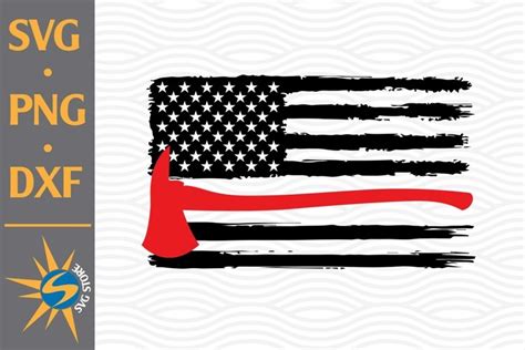 Firefighter US Flag SVG PNG DXF Digital Files 1509679