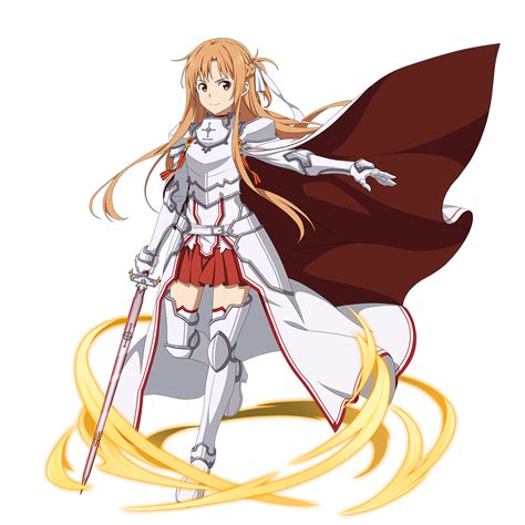 The image is png format and has been processed into transparent background by ps tool. Safebooru - 1girl armored boots asuna (sao) bangs boots braid breastplate brown eyes brown hair ...
