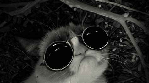 49 Cool Cat With Glasses Wallpaper Wallpapersafari