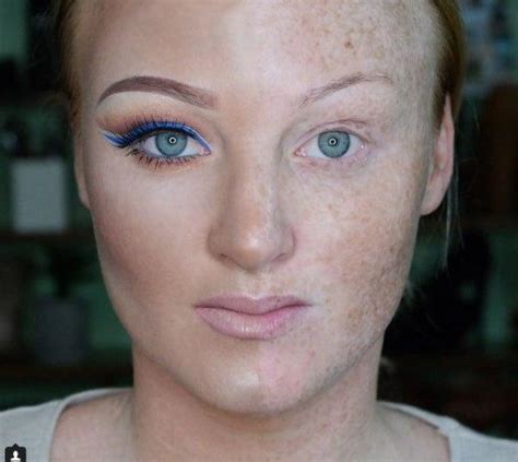 Half Face Makeup Challenge Took The Internet By Storm Her Beauty