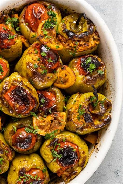 Biber Dolmasi Turkish Stuffed Peppers Give Recipe Recipe