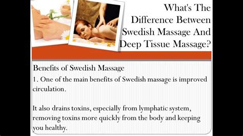 what s the difference between swedish massage and deep tissue massage youtube