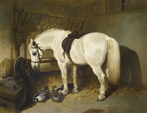 John Frederick Herring Sr British 1795 1865 A Grey Pony In A