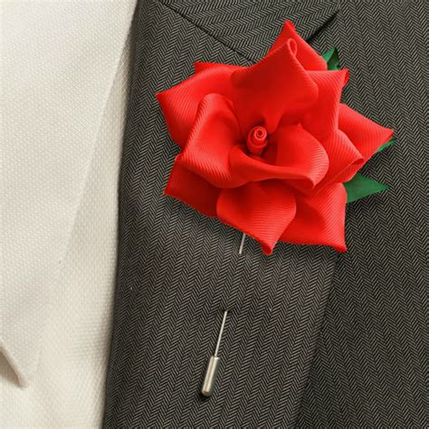 Home Wedding Accessories Mens Lapel Pins Red Rose Lapel Pin
