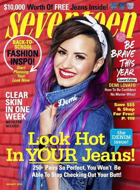 Demi Lovato On The Cover Of Seventeen Magazine August 2014 Issue Hawtcelebs