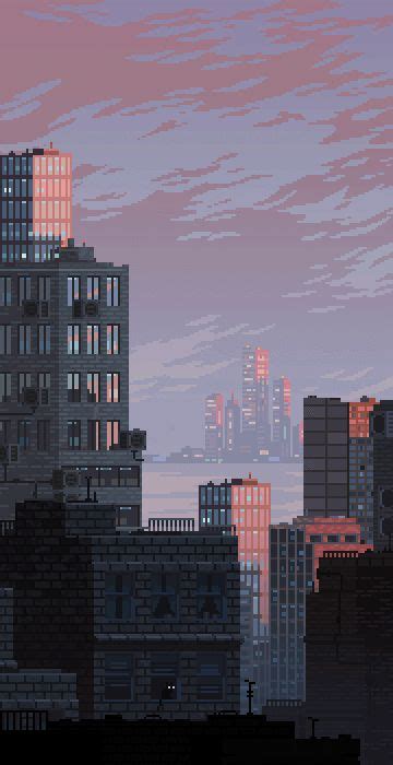 𝑷𝒊𝒏𝒕𝒆𝒓𝒆𝒔𝒕 𝒉𝒐𝒏𝒆𝒆𝒚𝒋𝒊𝒏 Pixel Art Background Pixel City Scenery Wallpaper