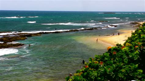 Old San Juan Puerto Rico Hidden Beautiful Beach In Front Of Capitol