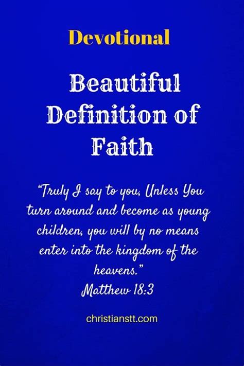 Devotional Beautiful Definition Of Faith Devotions