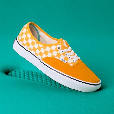 Checker Comfycush Authentic Shoes Yellow White Vans