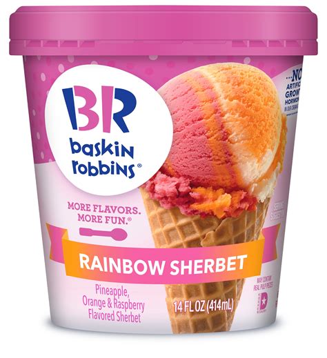Baskin Robbins Rainbow Sherbet 14oz