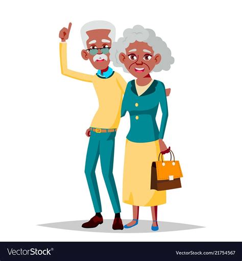 Elderly couple grandfather and grandmother Vector Image | Elderly couples, Couples, Grandfather