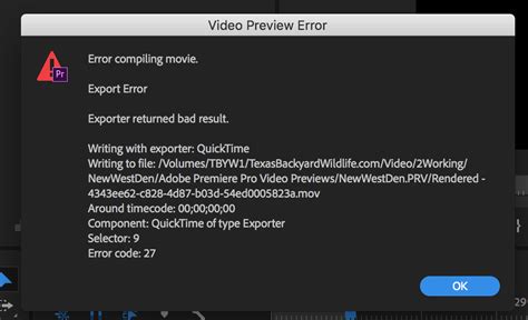 Premiere Pro Cc Error Compiling Movie Adobe Community 9754450