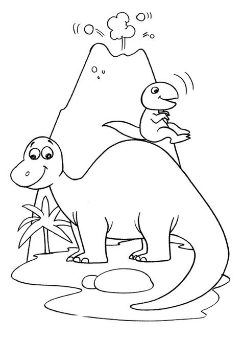 Mewarnai Dinosaurus Kartun Sketsa Diwarnai Menggambar Menakjubkan