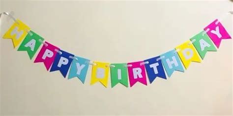 Multicolour Paper Birthday Party Banner For Wall Hanging At Rs Piece Birthday Banner In