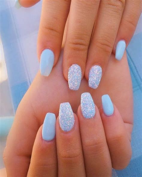 51 Light Blue Prom Nails Looks And Inspirations Polyvore Discover