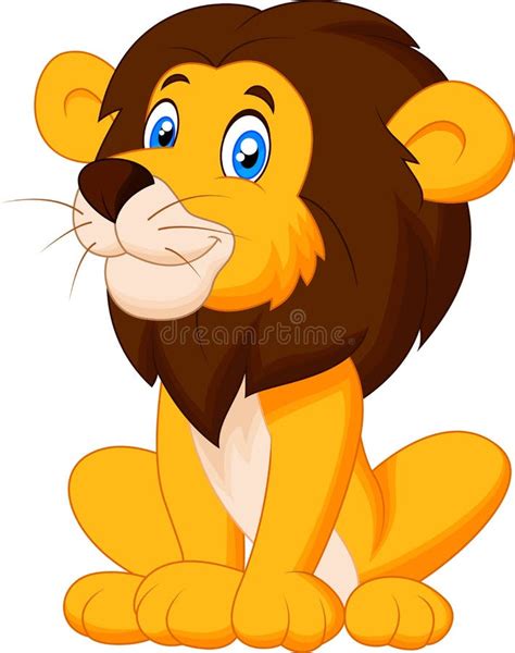 Cute Lion Cartoon Sitting Stock Vector Illustration Of Clipart 45726398