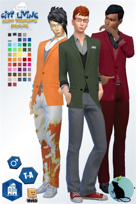 Cl Jacket Separated Recolor By Standardheld At Simsworkshop Sims 4