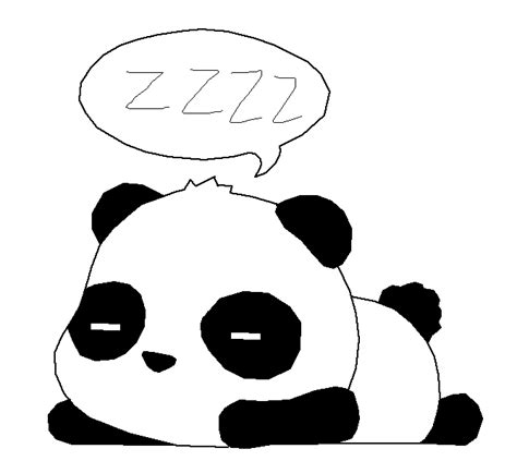 Panda Sleeping Drawing