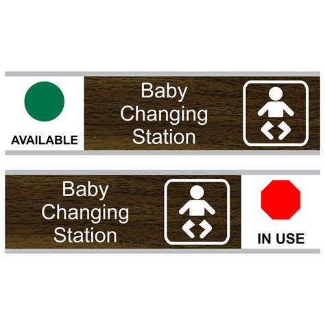 Baby Changing Station Availablein Use Sliding Engraved Sign Egre