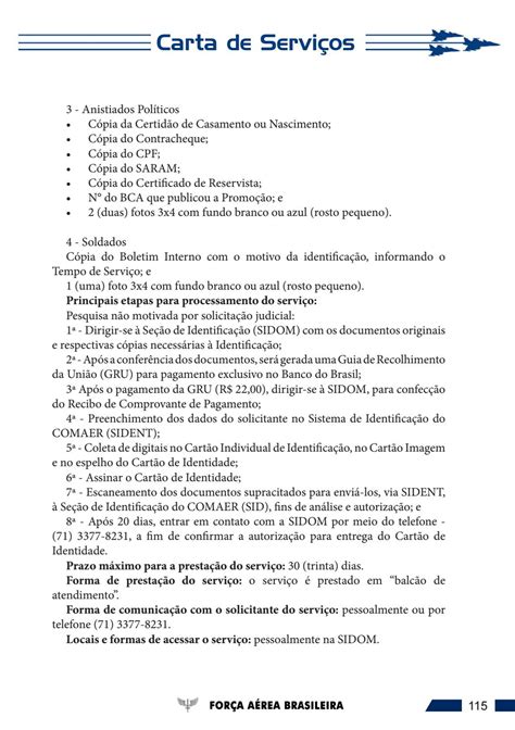 Carta De ServiÇos Ao CidadÃo By Força Aérea Brasileira Issuu