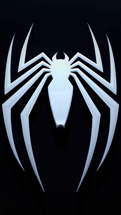 Free Download Marvels Spider Man Black Logo 4k Phone Iphone Wallpaper