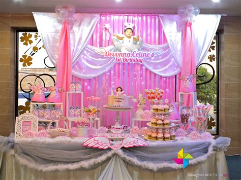 Go to our css tables tutorial to learn more about how to style tables. Backdrop & cake / candy table for a Heavenly Little Angel ...