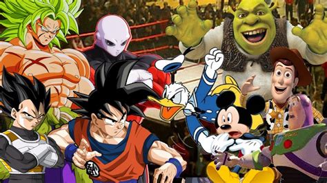 Dragon Ball Super Vs Personajes De Disney Youtube