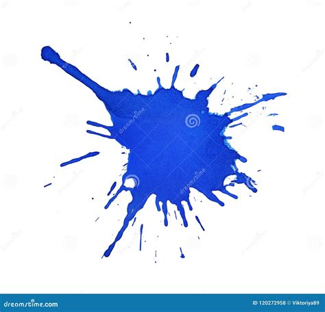Mancha De La Tinta Azul O De La Pintura Con El Espray Para La Colección