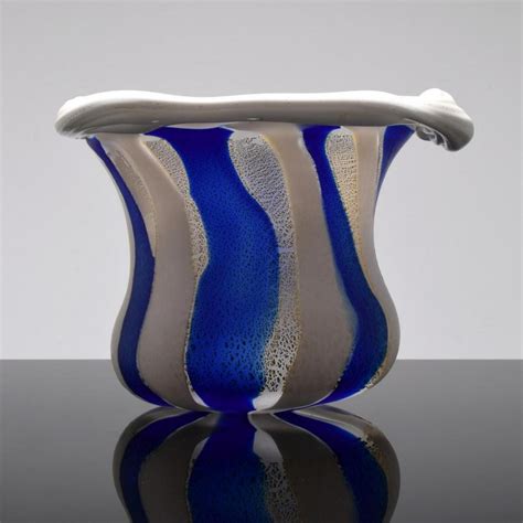 Kyohei Fujita Japanese Art Glass Sculptural Vessel By Kyohei Fujita