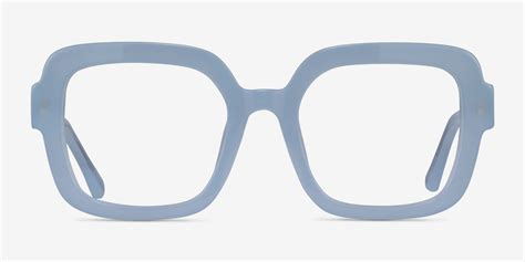Seed Square Clear Blue Full Rim Eyeglasses Eyebuydirect Canada