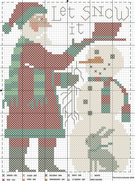 The Prairie Schooler Cross Stitch Chart 2020 Santa Cross Stitch Art