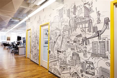 A Look Inside Sitecomplis New Nyc Office Mural Wall Art Office