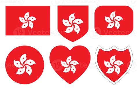 Flag Of Hong Kong In Design Shape Set Hong Kong Flag Set 25863210 Png