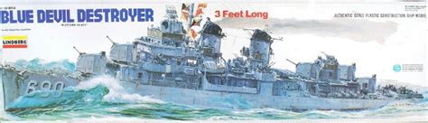 Lindberg Model Ships 1125 Blue Devil Fletcher Class Destroyer Wo Mo
