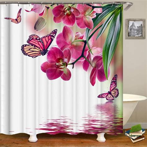 Butterfly Shower Curtain Colorful Monarch Butterflies Shades And