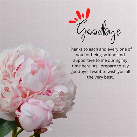 Goodbye Message Leaving Company Morning Pic