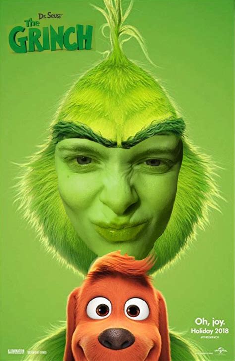 The Grinch Fun Gag Gift Add Your Face Put A Head On It Etsy